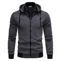 Men's Zip Hoodie Sweatshirt Black Red Light Grey Dark Gray Hooded Plain Pocket Sports Outdoor Daily Holiday Streetwear Cool Casual Spring Fall Clothing Apparel Hoodies Sweatshirts