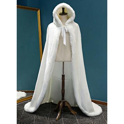 Womens Full Length Wedding Hooded Cape Winter Bridal Cloak Retro Vintage Medieval Renaissance Viking Cosplay Costumes LARP