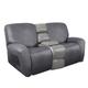 2 Seater Recliner Cover Stretch Love Seat Reclining Sofa Cover, Like Leather Couch Slipcover with Elastic Loop, Anti-cat Scratch Furniture Protector for Dogs Pet