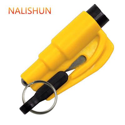 2 In 1 Safety Belt Cutter Emergency Key Chain Car Escape Tool Metal Safety Hammer Mini Fire Hammer Life-saving Hammer Car Emergency Escape Device Window Breaker