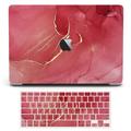 Compatible with MacBook Air 13 Inch Case 2022 2021 2020 2019 2018 Release M1 A2337 A2179 A1932 Touch ID MacBook Air Case Hard Shell Case 2 Keyboard Covers Screen Protector Pink Marble