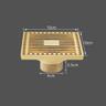 Floor Drain Solid Brass Block Hair Floor Register 1pc - Bathroom 10cm10cm