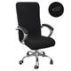 Waterproof Computer Office Chair Cover Stretch Rotating Gaming Seat Slipcover Elastic Corn Kernels Black Solid Color Soft Durable Washable