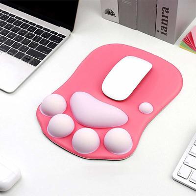 Ergonomic 3D Mouse Pad with Wrist Support Cute Cat Paw Soft Comfortable Silicone Wrist Rest Mice Mat Anti-Slip Wrist Pad for Computer Office Computer Game