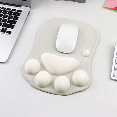 Ergonomic 3D Mouse Pad with Wrist Support Cute Cat Paw Soft Comfortable Silicone Wrist Rest Mice Mat Anti-Slip Wrist Pad for Computer Office Computer Game