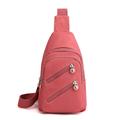 Zipper Front Sling Bag Casual Multi Pocket Chest Purse Outdoor Sports Crossbody Bag