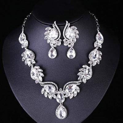 Bridal Jewelry Sets Two-piece Suit Alloy Earrings Women's irregular Jewelry Set For Wedding Festival