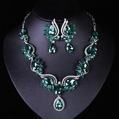 Bridal Jewelry Sets Two-piece Suit Alloy Earrings Women's irregular Jewelry Set For Wedding Festival