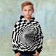 Kids Boys' Hoodie Long Sleeve Solid Color 3D Print Color Block Graffiti With Pockets Black Children Tops Active Basic Casual Sports Outdoor Casual Daily 4-12 Years