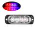 4/6/8/10PCS Super Bright LED Strobe Light Flashing 4 LED Light Bar Side Marker Light Dual Colors Front Indicator Lamp for Car Trailer Caravan Truck Bus Van Amber/White/Red/Blue DC12-24V