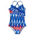 Girl's Swimsuit Big Girl's Ruffled One-Piece Swimsuit Quick Drying Children's Swimsuit