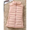 Women's Puffer Vest Vest Quilted Vest Windproof Warm Outdoor Christmas Street Daily Wear Zipper Zipper Stand Collar Fashion Outdoor Casual Minimalism Plain Regular Fit Outerwear Sleeveless Fall Winter