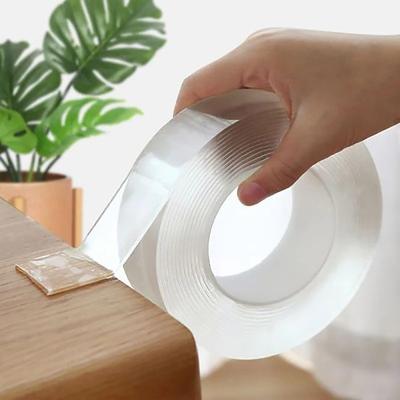 Double Sided Tape Tape Waterproof Wall Tape Reusable Heat Resistant Bathroom Home Decoration Tapes Transparent Strips Transparent Tape Poster Carpet Tape for Paste Items 3x200cm(1x79in)
