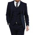 Men's Tweed Herringbone Suits Vintage Retro Suits 3 Piece Plus Size Solid Colored Tailored Fit Single Breasted Two-buttons Burgundy Dark Navy Royal Blue 2024