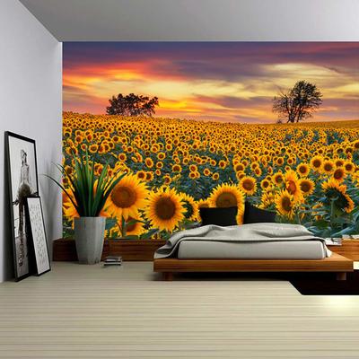 Wall Tapestry Art Decor Blanket Curtain Picnic Tablecloth Hanging Home Bedroom Living Room Dorm Decoration Polyester Sunflower Beauty Views