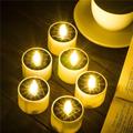 6/12 pcs Solar Flameless LED Candles Fake Flickering Tea Lights Outdoor Garden Decor Light Romantic Wedding Party Decoration Lighting 6X 12X