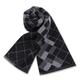 Men's Casual Daily Weekend Black Apricot Scarf Plaid