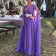 A-Line Wedding Guest Dresses Maxi Dress Wedding Party Dress Black Tie Floor Length Long Sleeve V Neck Fall Wedding Guest Chiffon with Belt 2024