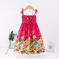 Kids Girls' Dress Animal Cartoon Floral Sleeveless Casual Active Daily Cotton Knee-length Floral Dress Summer Dress Summer Spring 2-12 Years 8601 Rainbow Bar 8602 orange 8602 purple