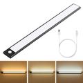 LED Night Lights Motion Sensor USB Rechargeable Ultra-Thin Kitchen Cabinet Closet Lamp PIR Motion Sensor Wireless Night Lamp Bedroom Corridor Passageway Dormitory Lighting