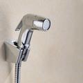 Multifunction Bidet Faucet with Holder Chrome Toilet Handheld Bidet Sprayer Self-Cleaning Contemporary Silvery