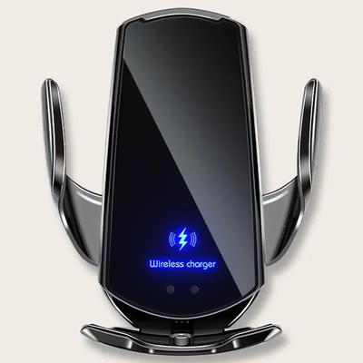 Q3 Car wireless charging mobile phone holder intelligent induction opening and closing car navigation frame Mounted Magnetic Charging Device Automatic Sensor Tightening Suitable for 99% Smart Phones