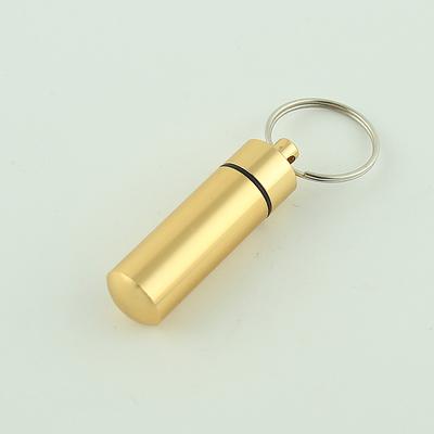 Mini Pill Bottle Charm Key Ring - Waterproof Metal Keychain - Portable amp; Creative Fashion Keychain