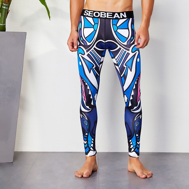 Men's Running Tights Leggings Base Layer Bottoms Yoga Sports Outdoor Athletic Spring Fall Winter Soft Compression Moisture Wicking Breathable Gym Workout Jogging Running Skinny Sportswear Activewear
