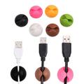6pcs/set Soft Silicone Data Cable Winder Earphone Holder Cord Clip Desk Tidy Organizers Wire Cord Holder Protectors Home Office Car