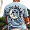 Moon Sun Daily Men's Resort Style 3D Print T shirt Tee Sports Outdoor Holiday Going out T shirt Blue Green Khaki Short Sleeve Crew Neck Shirt Spring Summer Clothing Apparel S M L XL 2XL