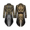 Men's Casual Blazer Black Gold Vampire Gothic Plus Size Jacket Showman Tuxedo Tailcoat Dress Frock Coat Steampunk Victorian 2024