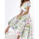 Women's Maxi long Dress Summer Dress Print Dress Floral Graphic Color Block Modern Casual Daily Holiday Vacation Pocket Print Short Sleeve Crew Neck Dress Slim White Pink Dark Pink Summer Spring S M