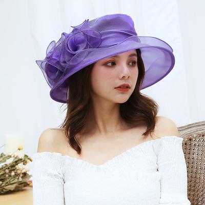 Women's Hat Sun Hat Portable Sun Protection Comfort Outdoor Dailywear Holiday Pure Color Floral Floral