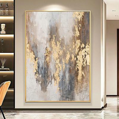 Oil Painting Hand Painted Vertical Abstract Landscape Contemporary Modern Rolled Canvas (No Frame)