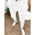 Men's Trousers Chinos Jogger Pants Pocket Plain Comfort Outdoor Full Length Formal Business Daily Streetwear Chino Black White Stretchy