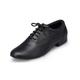 Men's Latin Shoes Ballroom Shoes Modern Shoes ShoesFor Men Professional Ballroom Dance Waltz Leatherette Loafers Party /Prom Fashion Solid Color Thick Heel Closed Toe Lace-up Adults' Black