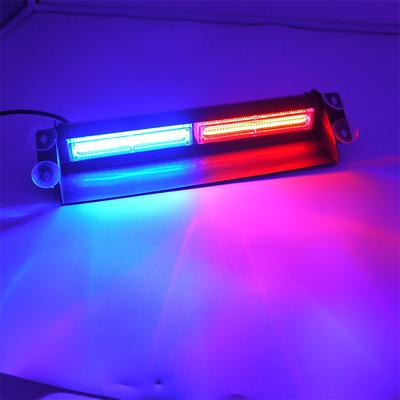 OTOLAMPARA 6.5 Inches LED Warning Light 10W 12V LED COB Windshield Warning Light Flash Light Police Emergency Strobe Lamp Red Blue Amber