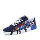 Men's Sneakers Crib Shoes Animal Print Printed Shoes Skate Shoes Walking Bohemia Sporty Classic Athletic Daily Canvas Breathable Non-slipping Shock Absorbing Lace-up Black White Blue Color Block