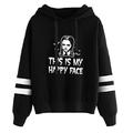 Wednesday Addams Addams family This is my Happy Face Hoodie Anime Cartoon Anime Graphic Hoodie For Couple's Men's Women's Adults' Hot Stamping Casual Daily