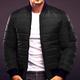 Men's Jacket Casual Jacket Outdoor Daily Wear Warm Pocket Fall Winter Plain Fashion Streetwear Stand Collar Short Black Red Navy Blue Blue Army Green Jacket