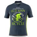 21Grams Old Man Men's Short Sleeve Cycling Jersey Summer Polyester Funny Bike Jersey Top Mountain Bike MTB Road Bike Cycling Breathable Quick Dry Moisture Wicking BlueOrange BlueYellow BluePink