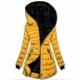 Women's Puffer Jacket Long Full Zip Pocket Button Coat Black Yellow Silver Red Casual Street Fall Zipper Hoodie Loose S M L XL XXL / Daily / Warm / Breathable / Solid Color / Lined