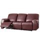 Waterproof 3 Seater Recliner Sofa Cover Stretch Pu Leather Black Grey High Elastic Couch Slipcover 3 Seats Cushion Reclining Furniture Protector