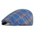 Men's Flat Cap Red Navy Blue Polyester Adjustable Buckle Print Simple 1920s Fashion Holiday Street Dailywear Weekend Plaid Portable Comfort Fashion