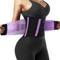 Corset Women's Waist Trainer Breathable Sport Underbust Corset Basic Yoga Solid Color Hook and Loop Spandex Valentine's Day Running Gym Spring Summer Fall Winter Purple Black Red 1 pc