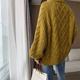Women's Pullover Sweater Jumper Crew Neck Cable Knit Polyester Knitted Drop Shoulder Fall Winter Tunic Outdoor Valentine's Day Daily Casual Soft Long Sleeve Solid Color Yellow Red Fuchsia One-Size