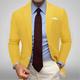 Men's Casual Blazer Jacket Plus Size Regular Standard Fit Solid Colored Single Breasted One-button Black White Yellow Pink Red Burgundy Navy Blue Royal Blue Sky Blue Purple 2024