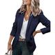 Women's Casual Blazers Clean Fit Fall Open Front Long Sleeve Work Office Jackets Coat claret Dark Grey White Black Blue Traditional / Classic Daily Buttoned Front Turndown Regular Fit S M L XL XXL