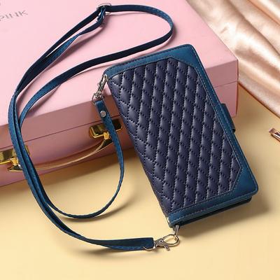 Phone Case For Samsung Galaxy S24 S23 S22 S21 S20 Plus Ultra A54 A34 A14 A73 A53 A33 A23 A13 A72 A71 A32 A52 A51 A22 Handbag Purse Wallet Case Zipper with Removable Cross Body Strap With Card Holder