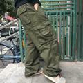 Men's Cargo Pants Cargo Trousers Pocket Plain Comfort Breathable Outdoor Daily Going out 100% Cotton Casual Big and Tall Black Green
